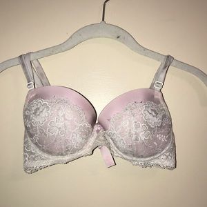 Pink and white lace Victoria’s Secret bra!